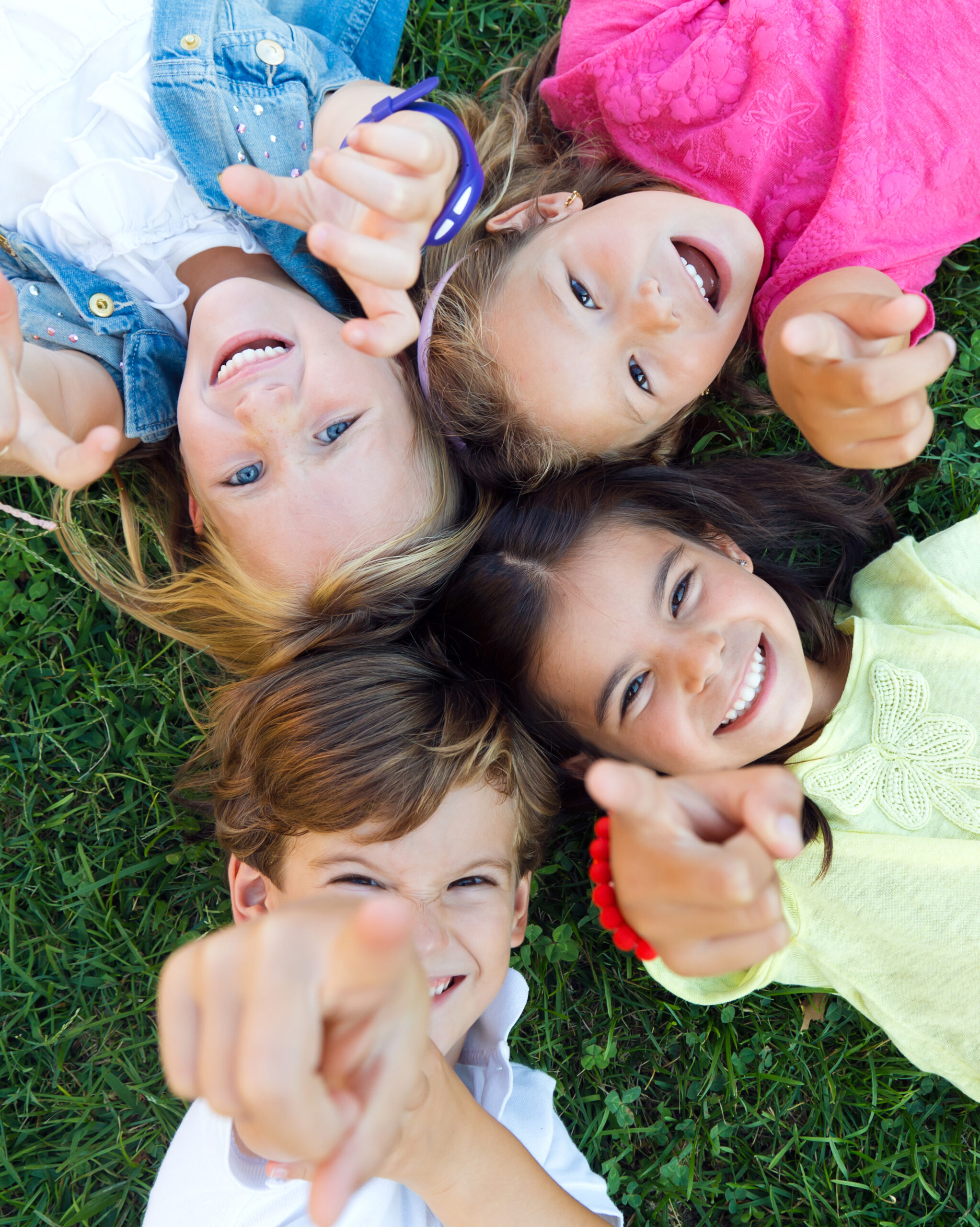 Group of childrens having fun in the park.